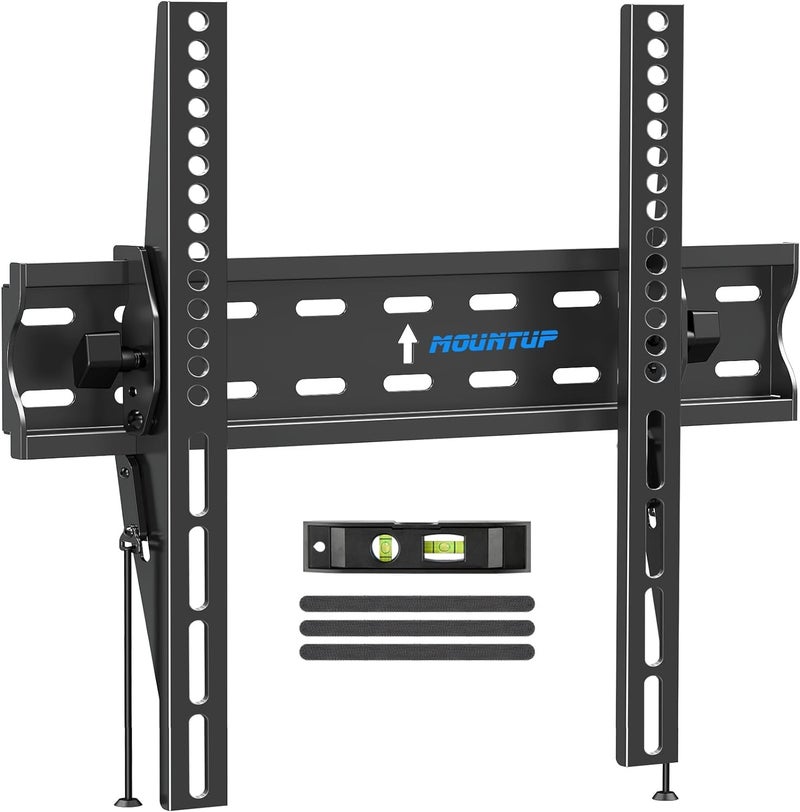 MOUNTUP UL Listed TV Wall Mount, Tilting TV Bracket for Most 26-60 Inch LED LCD OLED Flat/Curved TVs, Low Profile Save Spacing, Fits 12" to 16" Stud, Max VESA 400x400mm up to 99 LBS, MU0007 - Image 1